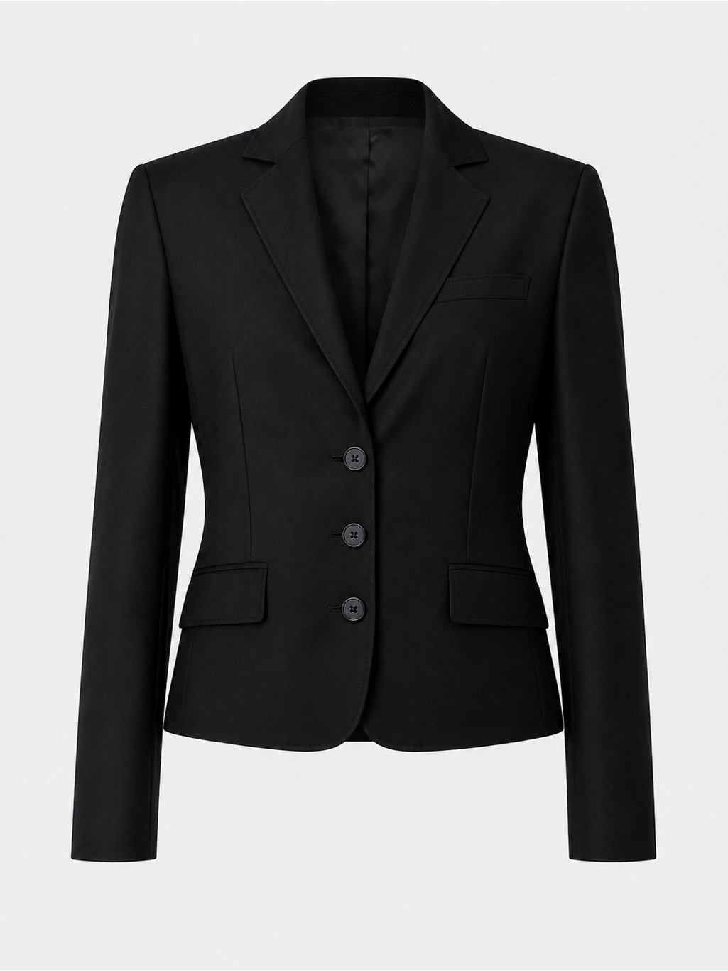 J Crew Black Button Front Blazer, Size 2